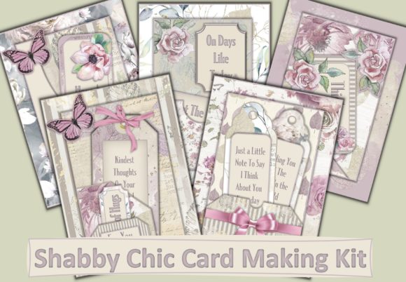 Download Shabby Chic Card Making Kit. 5 Cards - Card making Collection