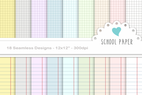 Download Seamless School Paper Grids and Lines - Paper Collection