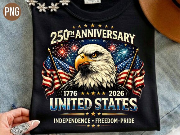 Download 250th Anniversary USA Flag Eagle USA PNG - Anniversary Collection