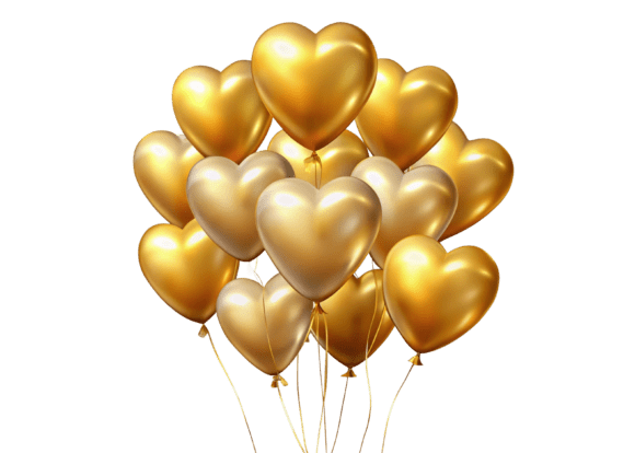 Download 3D Gold Glossy Balloon Png - Glossy Collection