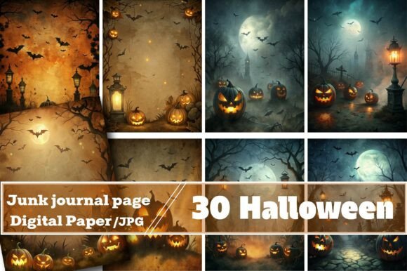 Download Halloween Digital Scrapbook Paper - Paper Collection