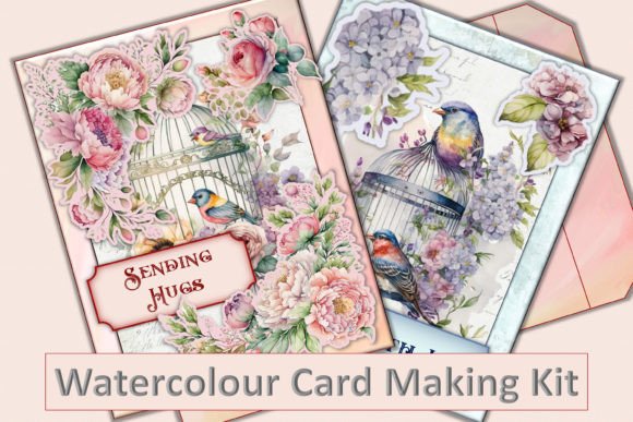 Download Watercolour Bird Card Making Kit - Card making Collection