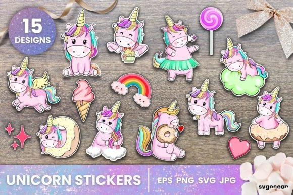 Download Kawaii Unicorn Printable Stickers Cricut - Stickers Collection