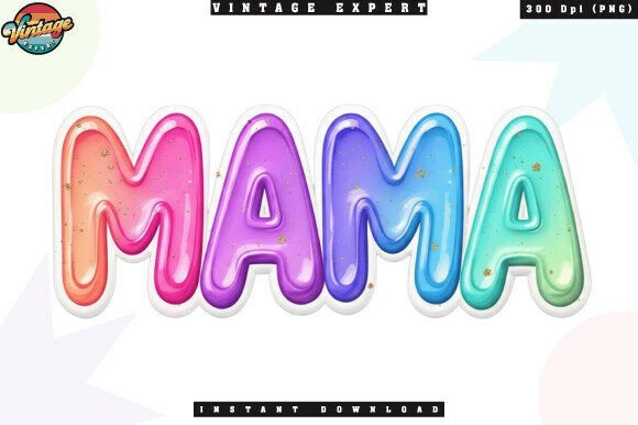 Download Mama Glossy Bubble Gradient PNG - Glossy Collection