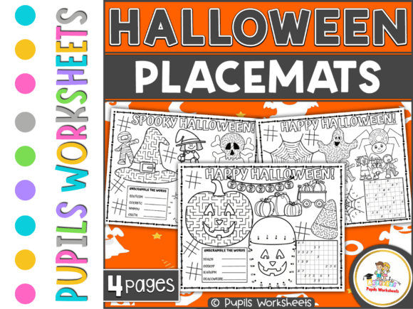 Download Happy Halloween Placement Coloring Pages - Placement Collection