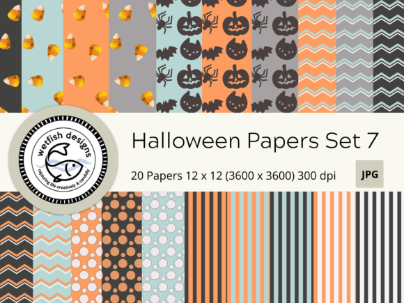 Download Halloween Digital Scrapbook Papers Set 7 - Paper Collection