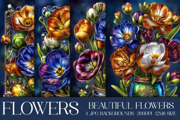 Download Pretty Luxury Floral Backgrounds -s1 - Premium Bundle