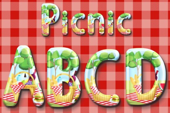 Download Picnic Alphabet-Shiny, Glossy, 3D, PNGs - Glossy Collection