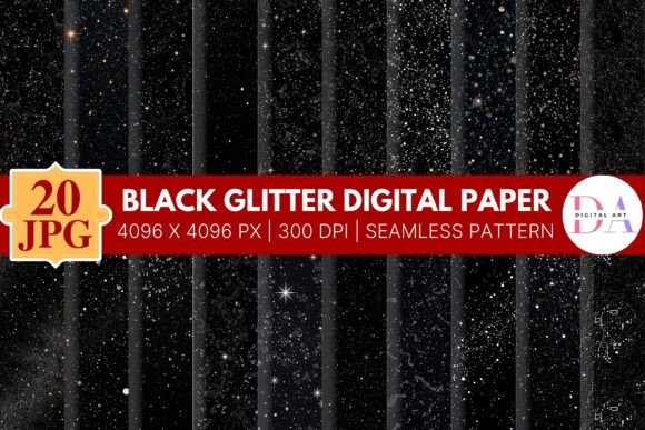Download Black Glitter Digital Paper - Paper Collection