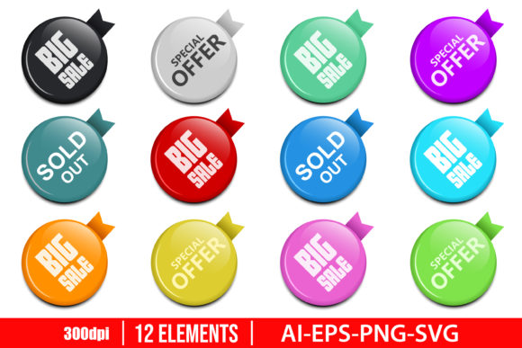 Download Glossy Sale Button Clipart Set - Premium Resources
