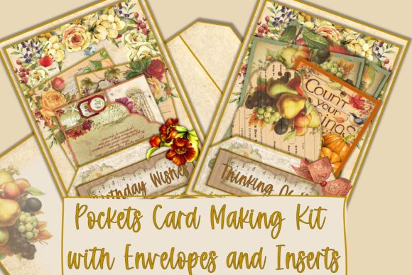 Download Autumn Fall Card Making Kit JPEG PDF - Card making Collection
