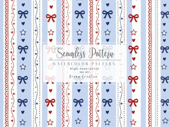 Download Coquette 4th of July Pattern USA Paper - Paper Collection