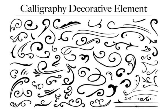 Download Calligraphy Line Floral Decoration #2 - Floral decoration Collection